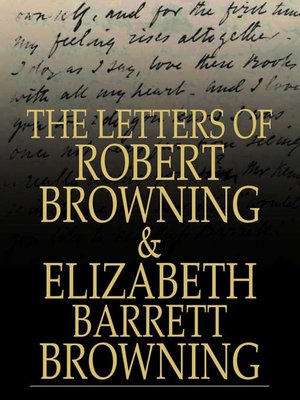 cover image of The Letters of Robert Browning and Elizabeth Barrett Browning